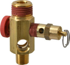 Midwest Control - 1/2" MNPT 150 psi Compressor Tank Manifold - For Use with Portable Air Tank, 1.88" Diam x 2.49" High - Exact Tool & Supply