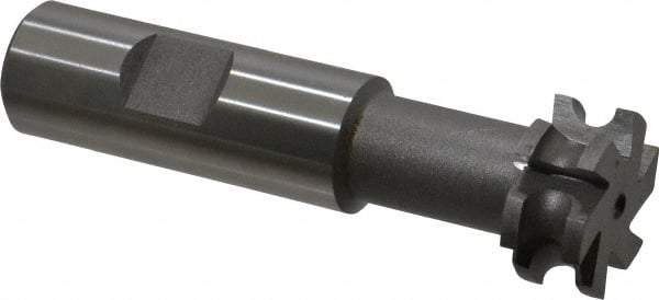 Value Collection - 1/8" Radius, 1/4" Circle Diam, 1" Cutter Diam, 1/8" Cutting Width, Shank Connection, Concave Radius Cutter - 3/4" Shank Diam, 3-1/2" OAL, High Speed Steel, Uncoated, 6 Teeth, Weldon Flat - Exact Tool & Supply