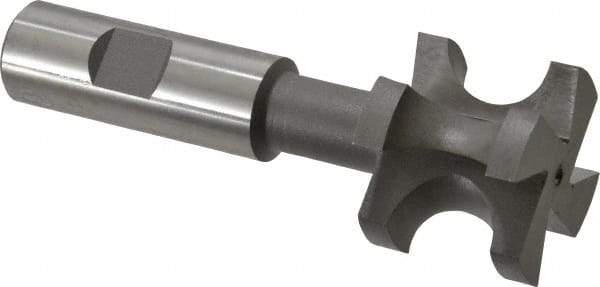 Value Collection - 3/8" Radius, 3/4" Circle Diam, 1-1/2" Cutter Diam, 1-1/2" Cutting Width, Shank Connection, Concave Radius Cutter - 3/4" Shank Diam, 4-3/16" OAL, High Speed Steel, Uncoated, 4 Teeth, Weldon Flat - Exact Tool & Supply