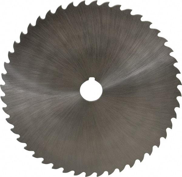 Value Collection - 8" Diam x 3/16" Blade Thickness x 1" Arbor Hole Diam, 48 Tooth Slitting and Slotting Saw - Arbor Connection, Right Hand, Uncoated, High Speed Steel, Concave Ground, Contains Keyway - Exact Tool & Supply