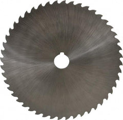 Value Collection - 8" Diam x 3/16" Blade Thickness x 1" Arbor Hole Diam, 48 Tooth Slitting and Slotting Saw - Arbor Connection, Right Hand, Uncoated, High Speed Steel, Concave Ground, Contains Keyway - Exact Tool & Supply