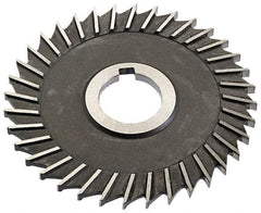 Keo - 4" Blade Diam x 1/4" Blade Thickness, 1" Hole, 36 Teeth, High Speed Steel Side Chip Saw - Straight Tooth, Arbor Connection, Right Hand Cut, Uncoated, with Keyway - Exact Tool & Supply