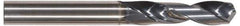Tungaloy - 3/8" 130° Spiral Flute Solid Carbide Screw Machine Drill Bit - TiAlN Finish, Right Hand Cut, 1.692" Flute Length, 3.503" OAL, Standard Point, Straight Shank - Exact Tool & Supply