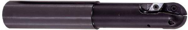 Tungaloy - 1" Cut Diam, 1.614" Max Depth of Cut, 1" Shank Diam, 6.53" OAL, Indexable Ball Nose End Mill - 4-1/4" Head Length, Straight Shank, EBP Toolholder, DCMW 11T304, ZPET 100 Insert - Exact Tool & Supply