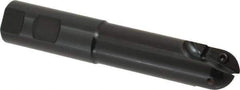 Tungaloy - 1" Cut Diam, 0.827" Max Depth of Cut, 1" Shank Diam, 5.53" OAL, Indexable Ball Nose End Mill - 3-1/4" Head Length, Straight Shank, EBP Toolholder, ZPET 100 Insert - Exact Tool & Supply