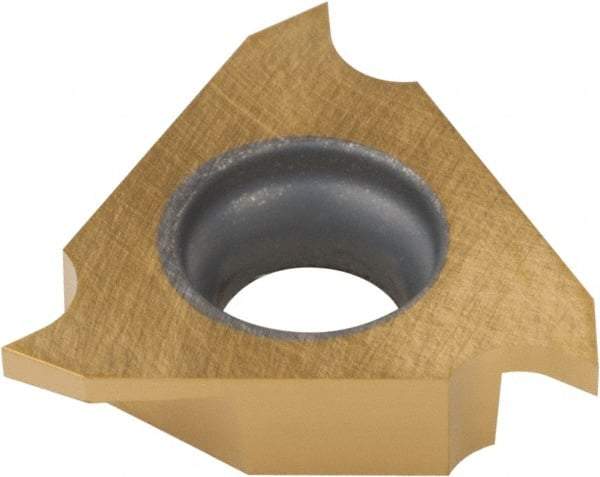 Tungaloy - 3100JTGR F Grade J740, 1mm Cutting Width Carbide Grooving Insert - 2.1mm Max Depth of Cut, Right Hand, 0.05mm Corner Radius, TiN Finish - Exact Tool & Supply