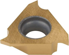 Tungaloy - 3100JTGR F Grade J740, 1mm Cutting Width Carbide Grooving Insert - 2.1mm Max Depth of Cut, Right Hand, 0.05mm Corner Radius, TiN Finish - Exact Tool & Supply