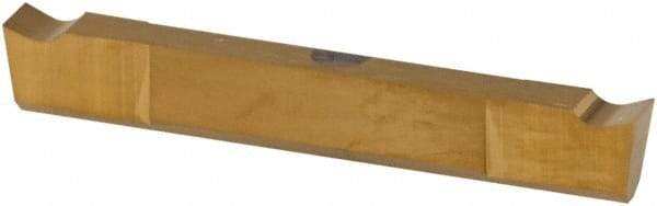Tungaloy - JCGN200 F J740 Grade, 0.0787" Cutting Width, Carbide Cutoff Insert - 0° Neutral Lead Angle, 0.002" Cnr Rad, TiN Coated - Exact Tool & Supply