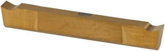 Tungaloy - JCGN200 F J740 Grade, 0.0787" Cutting Width, Carbide Cutoff Insert - 0° Neutral Lead Angle, 0.002" Cnr Rad, TiN Coated - Exact Tool & Supply
