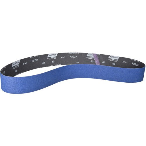 ‎2-1/2″ × 60″ NorZon Plus R823 Narrow Belt 80 Grit Zirconia Alumina - Exact Tool & Supply