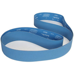 3 × 132″ BlueFire Cloth Narrow Backstand Belt 80 Grit R823P Zirconia Alumina - Exact Tool & Supply