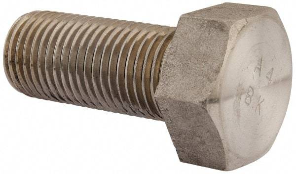 Value Collection - M33x3.50mm Metric Coarse, 80mm Length Under Head Hex Head Cap Screw - Fully Threaded, Grade 316 & Austenitic A4 Stainless Steel, Uncoated, 50mm Hex - Exact Tool & Supply