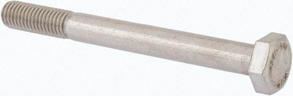 Value Collection - M10x1.50mm Metric Coarse, 100mm Length Under Head Hex Head Cap Screw - Partially Threaded, Grade 316 & Austenitic A4 Stainless Steel, Uncoated, 17mm Hex - Exact Tool & Supply