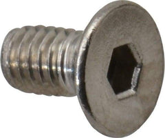 Value Collection - M2.5x0.45 Metric Coarse Hex Socket Drive, 90° Flat Screw - Grade 18-8 & Austenitic A2 Stainless Steel, Fully Threaded, 5mm OAL - Exact Tool & Supply