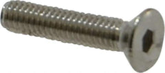 Value Collection - M2.5x0.45 Metric Coarse Hex Socket Drive, 90° Flat Screw - Grade 18-8 & Austenitic A2 Stainless Steel, Fully Threaded, 12mm OAL - Exact Tool & Supply