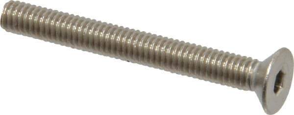 Value Collection - M4x0.70 Metric Coarse Hex Socket Drive, 90° Flat Screw - Grade 18-8 & Austenitic A2 Stainless Steel, Partially Threaded, 35mm OAL - Exact Tool & Supply