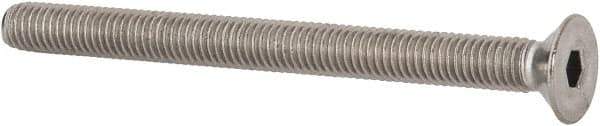 Value Collection - M5x0.80 Metric Coarse Hex Socket Drive, 90° Flat Screw - Grade 18-8 & Austenitic A2 Stainless Steel, Partially Threaded, 60mm OAL - Exact Tool & Supply