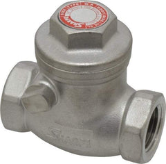 Sharpe Valves - 1/2" Stainless Steel Check Valve - FNPT x FNPT, 200 WOG - Exact Tool & Supply
