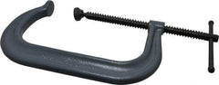 Wilton - Regular-Duty 8-1/4" Max Opening, 5" Throat Depth, Forged Steel Standard C-Clamp - 6,900 Lb Capacity, 0" Min Opening, Deep Throat - Exact Tool & Supply