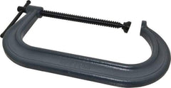 Wilton - Regular-Duty 10-1/8" Max Opening, 6" Throat Depth, Forged Steel Standard C-Clamp - 8,000 Lb Capacity, 2" Min Opening, Deep Throat - Exact Tool & Supply