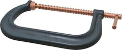Wilton - Regular-Duty 8-1/4" Max Opening, 5" Throat Depth, Forged Steel Standard C-Clamp - 6,900 Lb Capacity, 0" Min Opening, Deep Throat - Exact Tool & Supply