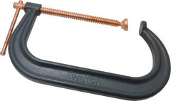 Wilton - Regular-Duty 10-1/8" Max Opening, 6" Throat Depth, Forged Steel Standard C-Clamp - 8,000 Lb Capacity, 2" Min Opening, Deep Throat - Exact Tool & Supply