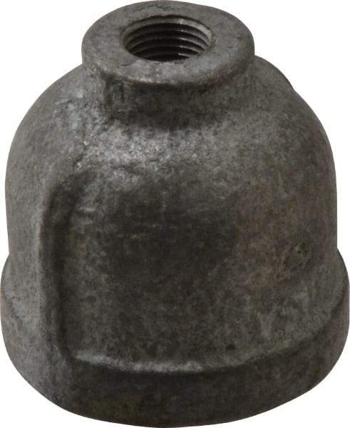 Made in USA - Class 150, 3/4 x 1/8" Galvanized Pipe Reducing Coupling - Threaded, Malleable Iron - Exact Tool & Supply