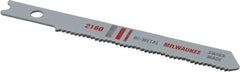 Milwaukee Tool - 2-3/4" Long, 24 Teeth per Inch, Bi-Metal Jig Saw Blade - Toothed Edge, 0.2813" Wide x 0.047" Thick, U-Shank - Exact Tool & Supply