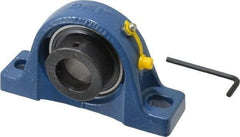 SKF - 1-1/4" ID, Ball Bearing Pillow Block - 1-1/4 Inch Shaft, - Exact Tool & Supply
