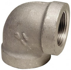 Latrobe Foundry - 4" Aluminum Pipe 90° Elbow - 150 psi, F End Connection, Grade 356-F - Exact Tool & Supply