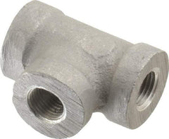 Latrobe Foundry - 1/8" Aluminum Pipe Tee - 150 psi, F End Connection, Grade 356-F - Exact Tool & Supply