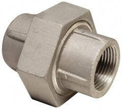 Latrobe Foundry - 1/8" Aluminum Pipe Union - 150 psi, F End Connection, Grade 356-F - Exact Tool & Supply