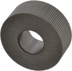 Made in USA - 1-1/4" Diam, 90° Tooth Angle, 30 TPI, Standard (Shape), Form Type High Speed Steel Straight Knurl Wheel - 1/2" Face Width, 1/2" Hole, Circular Pitch, Bright Finish, Series PH - Exact Tool & Supply