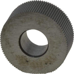 Made in USA - 5/8" Diam, 80° Tooth Angle, Standard (Shape), Form Type High Speed Steel Straight Knurl Wheel - 1/4" Face Width, 1/4" Hole, 160 Diametral Pitch, Bright Finish, Series GK - Exact Tool & Supply