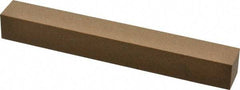 Made in USA - 6" Long x 3/4" Wide x 3/4" Thick, Aluminum Oxide Sharpening Stone - Square, Medium Grade - Exact Tool & Supply
