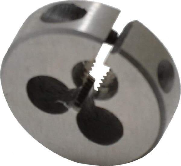 Interstate - #6-36 UNS Thread, 13/16" Outside Diam High Speed Steel Round Die - Right Hand Thread, Adjustable - Exact Tool & Supply
