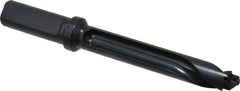 Allied Machine and Engineering - Series 17, 17 to 17.99mm Diam, 3/4" Diam Straight Shank with Flange, Straight Flute Spade Drill - 3-35/64" Max Depth, 4-47/64" Body Length, 6-49/64" OAL, Standard Length, Through Coolant - Exact Tool & Supply
