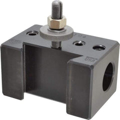 Aloris - Series CXA, #104 Boring Bar Tool Post Holder - 13 to 18" Lathe Swing, 2" OAH, 1" Centerline Height - Exact Tool & Supply