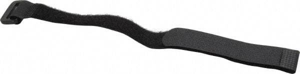 SpeedTech - 12" Long Black Nylon Hook & Loop Strap - 50 Lb Tensile Strength - Exact Tool & Supply