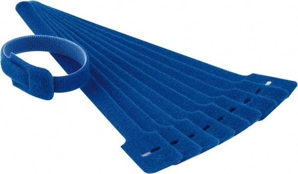 SpeedTech - 9" Long Blue Nylon & Polyethylene Mountable Cable Tie - 40 Lb Tensile Strength, 2" Max Bundle Diam - Exact Tool & Supply
