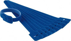 SpeedTech - 9" Long Blue Nylon & Polyethylene Mountable Cable Tie - 40 Lb Tensile Strength, 2" Max Bundle Diam - Exact Tool & Supply