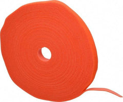 SpeedTech - 75' Long Orange Nylon & Polyethylene Hook & Loop Strap - 50 Lb Tensile Strength - Exact Tool & Supply