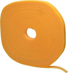 SpeedTech - 75' Long Yellow Nylon & Polyethylene Hook & Loop Strap - 50 Lb Tensile Strength - Exact Tool & Supply