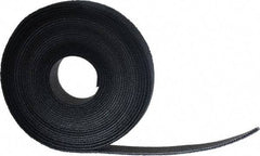 SpeedTech - 15' Long Black Nylon & Polyethylene Hook & Loop Strap - 50 Lb Tensile Strength - Exact Tool & Supply