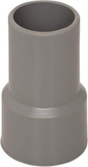 Flexaust - 1-1/2" Screw-On Hose Cuff - PVC, Gray - Exact Tool & Supply