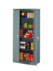 36"W x 18"D x 78"H Storage Cabinet, Welded Set Up, with 4 Adj. Shelves, Levelers, - Exact Tool & Supply