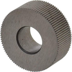 Made in USA - 5/8" Diam, 80° Tooth Angle, Standard (Shape), Form Type Cobalt Straight Knurl Wheel - 1/4" Face Width, 1/4" Hole, 160 Diametral Pitch, Bright Finish, Series GK - Exact Tool & Supply
