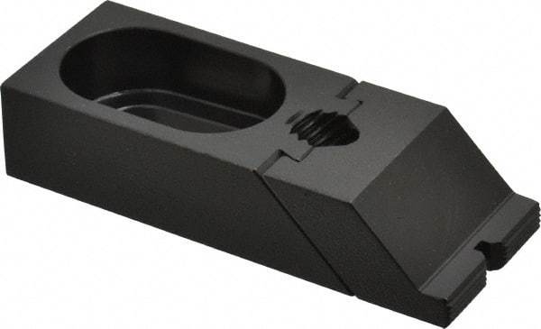 TE-CO - 3-7/8" OAL x 1-1/2" Overall Width, Low Grip Nose, Steel Manual Edge Clamp - Black Oxide Coating, 7/8" High, 5/8" Socket Cap Screw Slot, 1-1/4" Travel - Exact Tool & Supply
