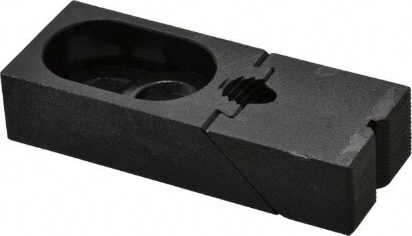 TE-CO - 3-7/8" OAL x 1-1/2" Overall Width, Standard Grip Nose, Steel Manual Edge Clamp - Black Oxide Coating, 7/8" High, 5/8" Socket Cap Screw Slot, 1-1/4" Travel - Exact Tool & Supply