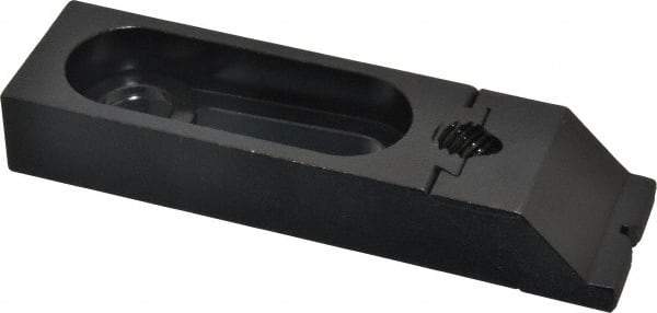 TE-CO - 5-5/16" OAL x 1-1/2" Overall Width, Low Grip Nose, Steel Manual Edge Clamp - Black Oxide Coating, 7/8" High, 5/8" Socket Cap Screw Slot, 2" Travel - Exact Tool & Supply